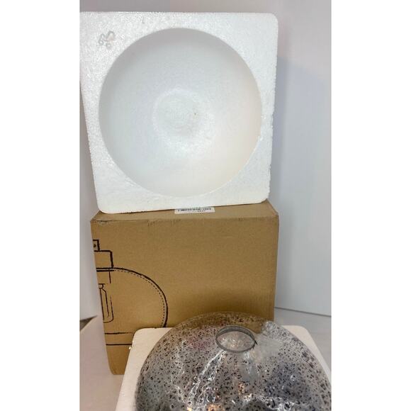 Hand Blown Hanging Light Pendant Dimpled Glass Brushed Nickel Finish Casamotion - Picture 11 of 16